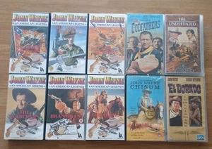 10 x Vintage VHS Bundle John Wayne Videos Job Lot x mainly westerns - Pal format - Picture 1 of 4