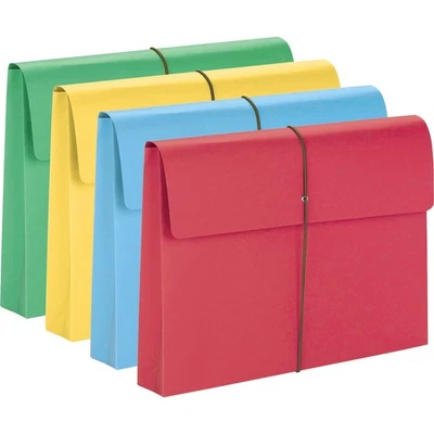 50 Legal Size Expanding File Wallets With Flap And Cord Closure Assorted Colors - Image 1 of 2