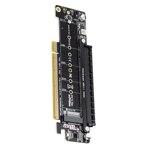 PCIE 4.0 x16 to x8+x4+x4 Expansion Riser Card M.2 NVME x2 Input Designed j - Zdjęcie 1 z 9
