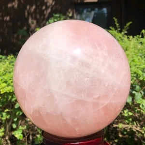 11.41LB Large Natural Pink Rose Quartz Sphere Crystal Ball Reiki Healing - Picture 1 of 16