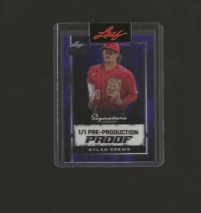 2024 LEAF SIGNATURE SERIES DYLAN CREWS 1/1 PRUEBA DE PREPRODUCCIÓN - Imagen 1 de 1