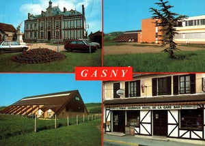 CARTE POSTALE - GASNY  - EURE 27 - MULTI VUE : MAIRIE, COLLEGE, TABAC, GYMNASE - Imagen 1 de 2
