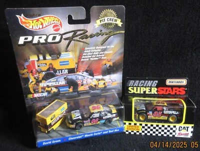 Hot Wheels Pro Racing NASCAR Pit Crew David Green Car 1/64 Matchbox CATERPILLAR - Image 1 of 4