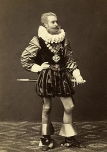 Marquis de Vaugelas im Kostüm Wien altes Atelier Adele Kabinett Karte Foto CC 1869 - Bild 1 von 4