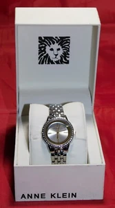 Anne Klein Women's Swarovski Crystal Accented Silver-Tone Bracelet Watch AK/2295 - Picture 1 of 16