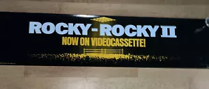 Rocky/Rocky II Video Release Banner Poster 1982 47”x11” Rolled New Rare - Picture 1 of 4