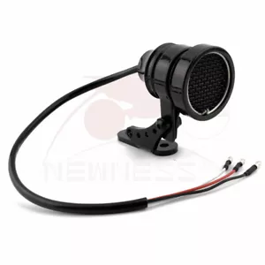 Motorcycle Black Grill Red Lens LED Brake Stop Tail Light Cafe Racer for Custom - Foto 1 di 9