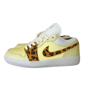 Nike Air Jordan 1 Low SNKRS Day Trainers UK 7.5 DN6998-700 Leopard Lemon - Picture 1 of 8