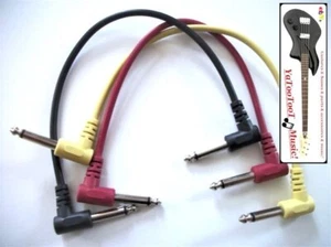 Lot de 3 connecteurs couleurs jacks droits - pour pédale de guitare - Foto 1 di 2