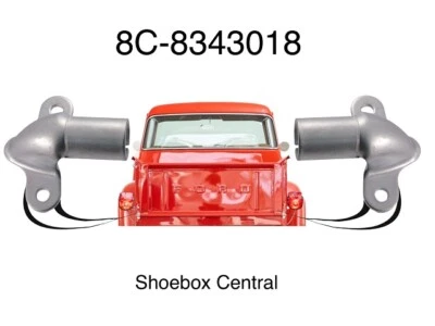 Par de bisagras de puerta trasera Ford 1948-1956 chapadas en zinc nuevas Foto 1 de 2