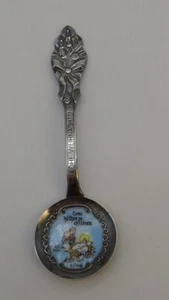 Cuchara de Navidad 1966 esmaltada esterlina Albert H Oechsle Alemania Frohe Weinachten - Imagen 1 de 11