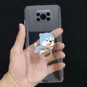 For Xiaomi Vivo OPPO Samsung Huawei Google 3D Cute Dog Finger Holder Hard Case - Picture 1 of 1