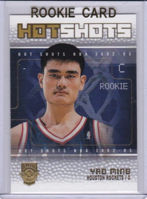 Tarjeta de novato Yao Ming 2002/03 Fleer Hot Shots RC Houston Rockets ¡Baloncesto Salón de la fama! Foto 1 de 2