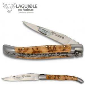 Navaja Laguiole en Aubrac 11 cm enebro doble placa L0711GEIF cuchillo - Imagen 1 de 6