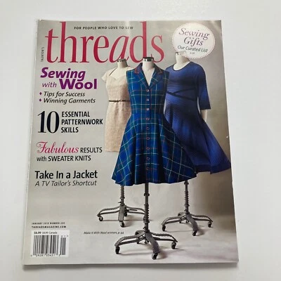 Threads Magazine January 2019 #200 Patternwork Skills Sweater Knits  - Image 1 of 4