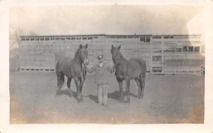 E53/ Occupational Real Photo RPPC Postcard c1910 Horses Breeding Farmer 3 - Picture 1 of 4