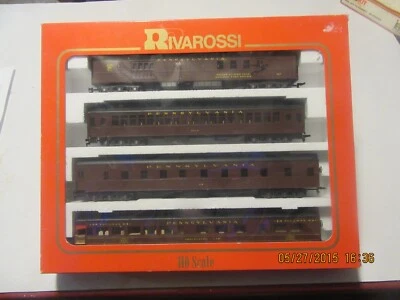 HO scale  Rivarossi  1920s Pennsylvania PRR Train Passenger Car Set B 6917 - Image 1 of 2