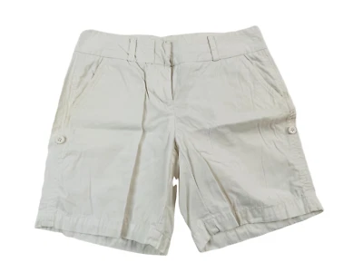 J. Pantalones cortos para mujer Crew Weathered chinos clásicos de sarga calce urbano caqui con lengüeta enrollable - 2 Foto 1 de 4