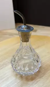 Botella de perfume de cristal de corte vintage con parte superior de plata esterlina - Imagen 1 de 11