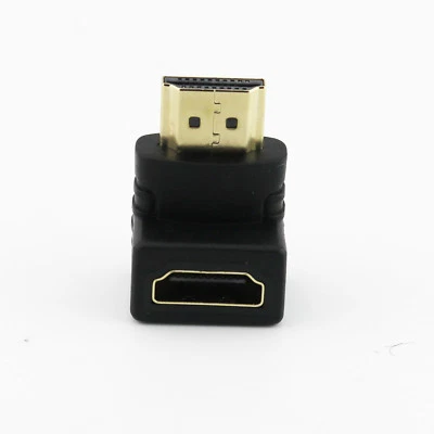 HDMI-compatible Male To Female 90 Right Angle Adapter Connector HDTV 1080P - Image 1 of 4