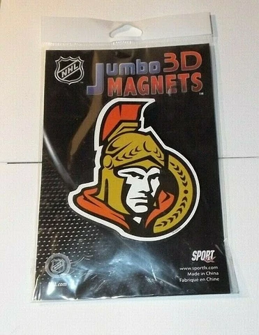 Ottawa Senators Jumbo 3D Fridge Magnet Approx 3.5" x 4" x 3/8" - Sport FX Cover