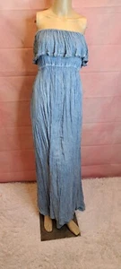 Beach by Exist Blue Strapless Dress LINED Women's Size Small NWT - Picture 1 of 7