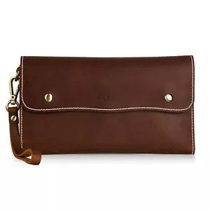 HAIRMAM CUORE BROWN Professional Hairdresser Scissors Bag Cowhide Leather Case - Picture 1 of 10