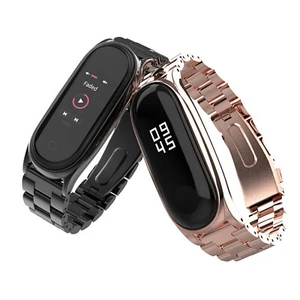 Three Bead Watch Strap Watchband Bracelet for Mi Band 3/4/5/6 Smart Bracelet - Afbeelding 1 van 18