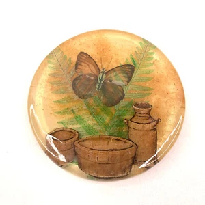 Vintage Lucite Resin Trivet Butterfly Colorflo Resin Cottagecore Kitchen Gadget - Picture 1 of 5