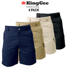 Kinggee 4 Pack New G's Workers Short Comfy Cargo Pockets Repels Water K17100