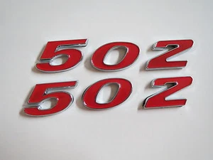 CHEVROLET 502 STROKER IDENTIFICACIÓN MOTOR GUARDABARROS CAPÓ CUCHARA CUARTO MALETERO EMBLEMAS - ROJO - Imagen 1 de 1