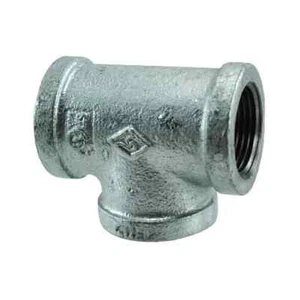 ProSource 1/8 Pipe Tee, 1/8 in, FIPT, Malleable Steel, SCH 40 Schedule - Picture 1 of 2
