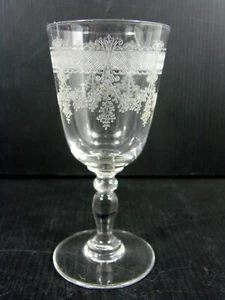 Verre à Porto en Cristal Gravé Guirlandes Baccarat pas Signé H - 11 cm - Foto 1 di 11