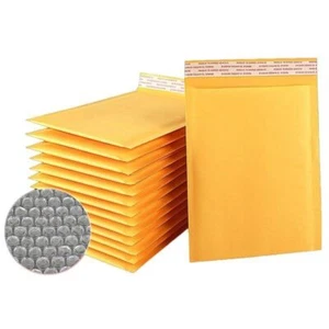 50 #3 8,5x14,5 Kraft Luftpolster Versandtaschen Gepolsterte Umschläge Versandtaschen Selbstversiegelnd - Bild 1 von 8