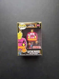 Funko Pop Captain Marvel Avengers Endgame Black Light #908 Target Exclusive - Picture 1 of 5
