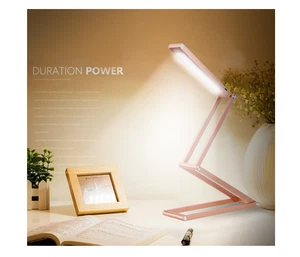 LED Lamp Rose Gold Dimmable Aluminium Wireless Desk Multi Shape Wall Mount New - Picture 1 of 3