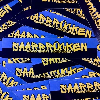 FAN-KULTUR XPERIENCE 100x Saarbrücken Sticker/ Aufkleber 'Liebe'/ Fußball Fanartikel/ PVC/ 19,6x4,2cm