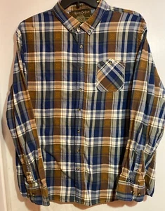 Camicie uomo rustiche outfitters flanella grandi a quadri con bottoni manica lunga - Foto 1 di 6