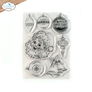 Elizabeth Craft Santa Claus Stamp Set 7pc : December to Remember Collection - Picture 1 of 5
