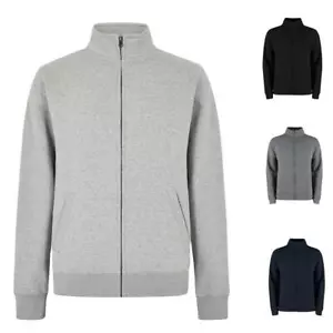 Mens Zipped Sweatshirt Plain Zip Up Casual Sweat Top Jacket Kustom Kit  - Picture 1 of 13