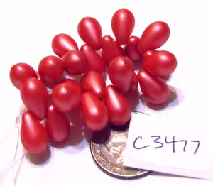 Czech Glass Teardrop Bead CHOICE OF COLOR, SIZE, LOT SIZE - Picture 1 of 11