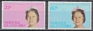 NORFORK ISLAND:1980 SC#271-72 MNH Queen Mother Elizabeth, 80th Birthday AP320 - Picture 1 of 2