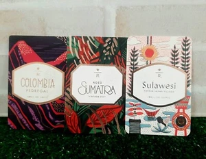 Starbucks  Reserve Taster Colombia Sumatra Sulawesi  Starbucks  Thailand - Picture 1 of 7