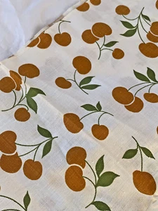 2 yards light cotton cherry motif fabric - 34 in. wide - Picture 1 of 5