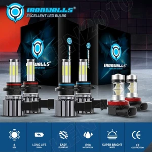 6-Sides 9005 9006 H11 LED Headlight High/Low Fog Light For Toyota RAV4 2006-2012 - Picture 1 of 12