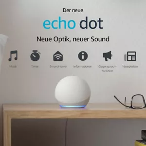 Amazon Echo Dot 4. Gen. Altavoz Inteligente Con Alexa - Blanco - NUEVO OVP - Imagen 1 de 8