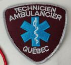 Ambulance Technician Quebec Canada Rescue Patch Badge 3.5 x 3.5 Inches NEW