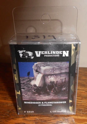 Minedigger y lanzallamas Verlinden 1/35 (2 figuras/juego de resina) #1519 Foto 1 de 4