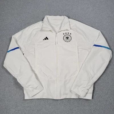 Chaqueta Alemania Hombre Mediana Blanca Adidas 2022 Himno Mundial Pre Partido Entrenamiento Foto 1 de 4