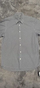 mens xl short sleeved black check slim fit sonnetti 100% cotton shirt - Picture 1 of 6